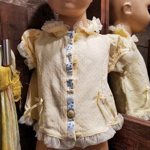 First Moments Baby Girl Top 3–6M Yellow Floral Blouse Ruffle Sleeve Lightweight